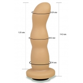 Телесная рельефная насадка Harness - 14,2 см. - LOVETOY (А-Полимер) - купить с доставкой в Электростали