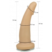 Телесная гладкая насадка Harness - 14,7 см. - LOVETOY (А-Полимер) - купить с доставкой в Электростали