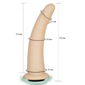 Телесная гладкая насадка-фаллоимитатор Harness - 17 см. - LOVETOY (А-Полимер) - купить с доставкой в Электростали
