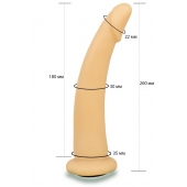 Телесная гладкая насадка-фаллоимитатор Harness - 20 см. - LOVETOY (А-Полимер) - купить с доставкой в Электростали