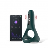 Изумрудное виброкольцо Magic Motion Rise с подхватом мошонки - Magic Motion - в Электростали купить с доставкой