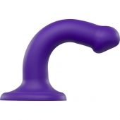 Фиолетовый фаллоимитатор-насадка Strap-On-Me Dildo Dual Density size S - 17 см. - Strap-on-me - купить с доставкой в Электростали