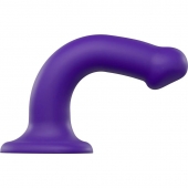 Фиолетовый фаллоимитатор-насадка Strap-On-Me Dildo Dual Density size M - 18 см. - Strap-on-me - купить с доставкой в Электростали