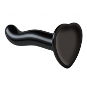 Черный фаллоимитатор-насадка Strap-On-Me P G spot Dildo size S - 16,4 см. - Strap-on-me - купить с доставкой в Электростали