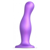 Фиолетовая насадка Strap-On-Me Dildo Plug Curvy size L - Strap-on-me - купить с доставкой в Электростали