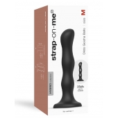 Черная насадка Strap-On-Me Dildo Geisha Balls size M - Strap-on-me - купить с доставкой в Электростали