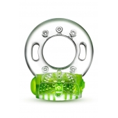 Зеленое эрекционное виброкольцо Arouser Vibrating C-Ring - Blush Novelties - в Электростали купить с доставкой