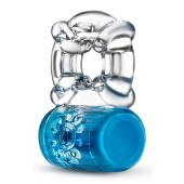 Синее эрекционное виброкольцо Pleaser Rechargeable C-Ring - Blush Novelties - в Электростали купить с доставкой