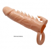 Телесная удлиняющая насадка Penis Sleeve Emmitt - 17 см. - Baile - в Электростали купить с доставкой