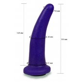 Фиолетовая гладкая изогнутая насадка-плаг - 13,3 см. - LOVETOY (А-Полимер) - купить с доставкой в Электростали