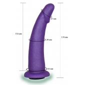 Фиолетовая гладкая изогнутая насадка-плаг - 17 см. - LOVETOY (А-Полимер) - купить с доставкой в Электростали