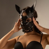 Черная маска  Собака  с ушками - Crazy Handmade - купить с доставкой в Электростали