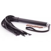 Черная кожаная плеть  Индиго  - 50 см. - Crazy Handmade - купить с доставкой в Электростали