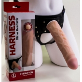 Насадка-фаллос в комплекте с трусиками Harness - 21,6 см. - LOVETOY (А-Полимер) - купить с доставкой в Электростали