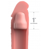 Телесная насадка-удлинитель 1 Inch Silicone X-tension - 17,8 см. - Pipedream - в Электростали купить с доставкой