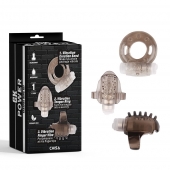 Набор из 3 дымчатых эрекционных колец с вибрацией Teasers Ring Kit - Chisa - в Электростали купить с доставкой