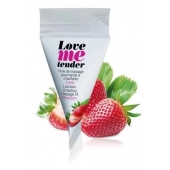 Съедобное согревающее массажное масло Love Me Tender Strawberry с ароматом клубники - 10 мл. - Love to Love - купить с доставкой в Электростали
