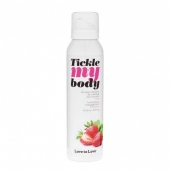 Массажная хрустящая пенка Tickle My Body Strawberry с ароматом клубники - 150 мл. - Love to Love - купить с доставкой в Электростали