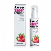 Съедобное согревающее массажное масло Love Me Tender Strawberry с ароматом клубники - 100 мл. - Love to Love - купить с доставкой в Электростали