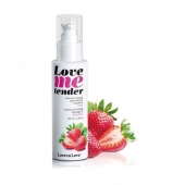 Съедобное согревающее массажное масло Love Me Tender Strawberry с ароматом клубники - 100 мл. - Love to Love - купить с доставкой в Электростали