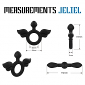 Черное эрекционное кольцо с крыльями Rooster Jeliel Angel - Velv or - в Электростали купить с доставкой