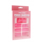 Набор из 7 розовых насадок на пенис ONE-A-DAY PENIS SLEEVES PINK - Seven Creations - в Электростали купить с доставкой