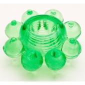 Зеленое эрекционное кольцо-цветок - Toyfa Basic - в Электростали купить с доставкой