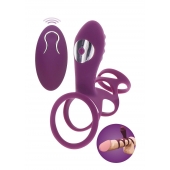 Фиолетовая эрекционная вибронасадка Halo Halo C-Ring Sleeve - Toy Joy - в Электростали купить с доставкой