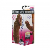 Коричневая насадка на пенис Wolftooth Sleeve - 13 см. - Baile - в Электростали купить с доставкой