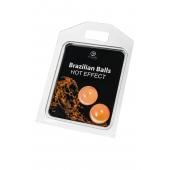 Набор из 2 шариков с массажным маслом Brazilian Balls с разогревающим эффектом - Secret Play - купить с доставкой в Электростали
