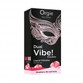 Съедобный жидкий вибратор Dual Vibe! со вкусом клубничного джина с тоником - 15 мл. - ORGIE - купить с доставкой в Электростали