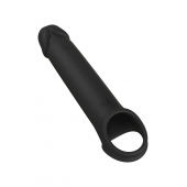 Черная насадка-удлинитель с вибрацией Vibrating Extender With Remote - Dream Toys - в Электростали купить с доставкой