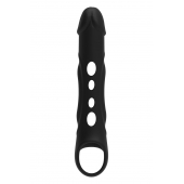 Черная насадка-удлинитель Vibrating Extender With Remote с вибрацией - Dream Toys - в Электростали купить с доставкой