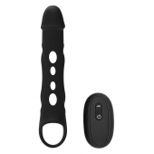 Черная насадка-удлинитель Vibrating Extender With Remote с вибрацией - Dream Toys - в Электростали купить с доставкой