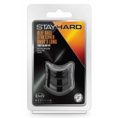 Черное эрекционное кольцо на мошонку Beef Ball Stretcher Snug X Long - Blush Novelties - в Электростали купить с доставкой