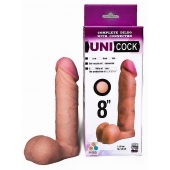 Фаллическая насадка для страпона UNICOCK 8  - 20 см. - LOVETOY (А-Полимер) - купить с доставкой в Электростали