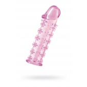 Розовая насадка на пенис с шипами - 12,5 см. - A-toys - в Электростали купить с доставкой