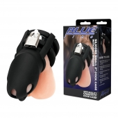 Черная клетка для пениса Silicone Small 2 in Cock Cage With Ball Divider - BlueLine - купить с доставкой в Электростали
