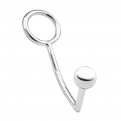 Кольцо на пенис с анальным стимулятором Stainless Steel Anal Hook   Cock Ring - BlueLine - в Электростали купить с доставкой