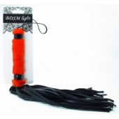 Нежная плеть с красным мехом BDSM Light - 43 см. - БДСМ Арсенал - купить с доставкой в Электростали
