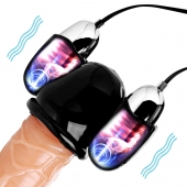 Черная стимулирующая насадка для головки полового члена Multi Speed Vibrating Penis Head Teaser - XR Brands - в Электростали купить с доставкой