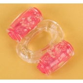 Прозрачное виброкольцо с двумя вибропульками - Toyfa Basic - в Электростали купить с доставкой