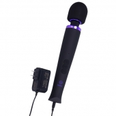 Черный жезловый вибромассажёр Merci Power Wand - Doc Johnson