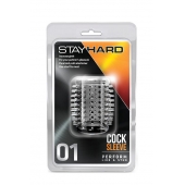 Прозрачная насадка с шипами STAY HARD COCK SLEEVE 01 CLEAR - Blush Novelties - в Электростали купить с доставкой
