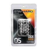 Прозрачная насадка с капельками STAY HARD COCK SLEEVE 05 CLEAR - Blush Novelties - в Электростали купить с доставкой