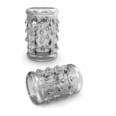 Прозрачная насадка с капельками STAY HARD COCK SLEEVE 05 CLEAR - Blush Novelties - в Электростали купить с доставкой
