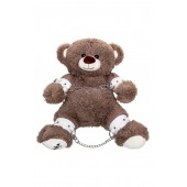 Бондажный набор: бурый мишка с белыми оковами и наручниками - Pecado - купить с доставкой в Электростали