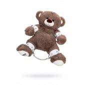 Бондажный набор: бурый мишка с белыми оковами и наручниками - Pecado - купить с доставкой в Электростали