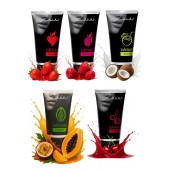 Набор из 5 съедобных лубрикантов JUJU (клубника, малина, тропические фрукты, вишня, кокос) - JuJu - купить с доставкой в Электростали