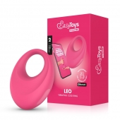 Розовое интерактивное эрекционное виброкольцо Leo - Easy toys - в Электростали купить с доставкой